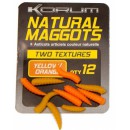 KORUM NATURAL MAGGOT- YELLOW AND ORANGE Насадка искусственная "опарыш"  желтый и оранжевый (KAM/NYO)