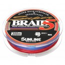 Плетеный шнур Sunline BRAID 5, 200m, #1.2, 0.185mm, 5цв.по 10м, 7.1кг (60092136)