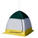 Зимняя палатка-зонт для подледного лова, без дна Классика с алюм. звездочкой 1-а мест. (брезент) (32986)