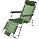 Кресло Woodland Lounger Oxford, складное, кемпинговое,  153 x 60 x 79 см (сталь, цвет зеленый)