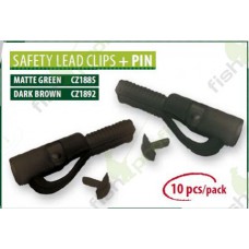 Клипса безопасная для карповой оснастки, зеленая + стопор (10 шт) CARP ZOOM (CZ1885)