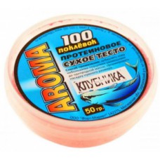 Тесто сухое, протеиновое " 100 Поклёвок" AROMA Клубника 50 г (AT-005)