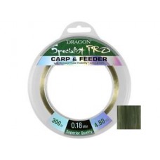 леска Dragon SPECIALIST Pro CARP & FEEDER 300m, 0.23 mm/6.55 kg, зеленая (31-09-123)